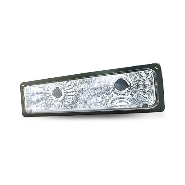Replacement - Diamond Cut Driver and Passenger Side Black Euro Turn Signal/Parking Lights