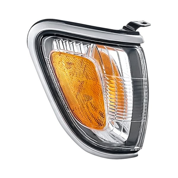 Replacement - Passenger Side Chrome/Amber/Clear Turn Signal/Corner Light