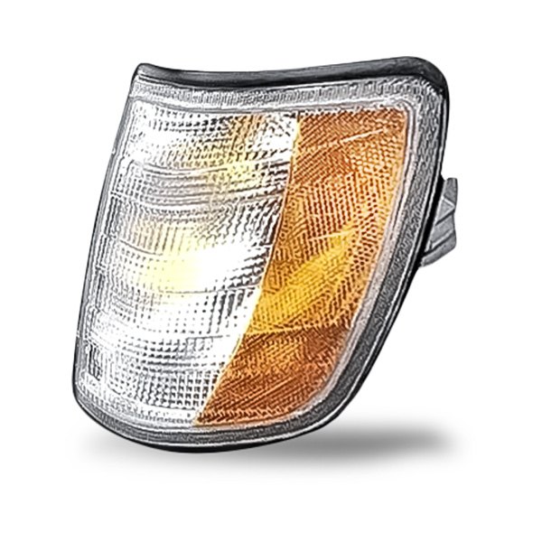 Replacement - Driver Side Chrome/Amber/Clear Turn Signal/Corner Light with Cornering Light