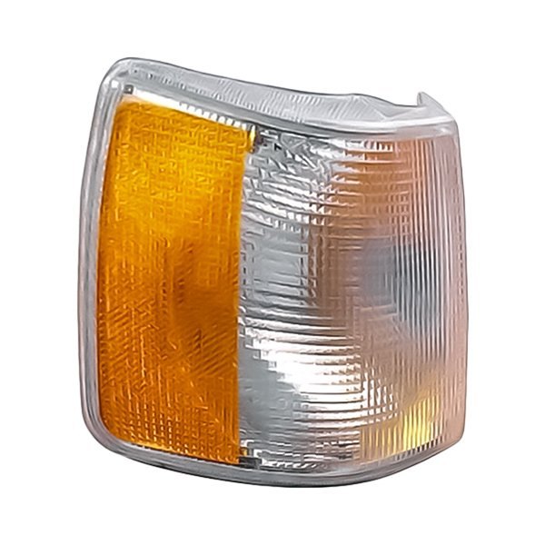 Replacement - Passenger Side Chrome/Amber/Clear Turn Signal/Corner Light with Fog Light