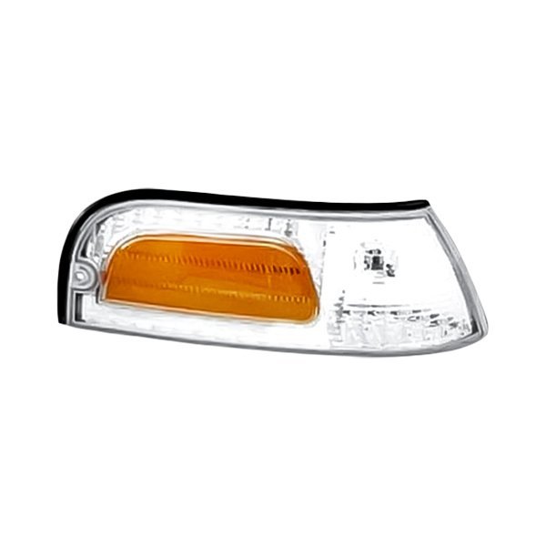 Replacement - Passenger Side Chrome/Amber/Clear Turn Signal/Corner Light