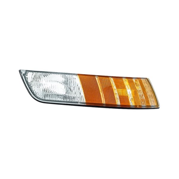 Replacement - Passenger Side Chrome/Amber/Clear Turn Signal/Corner Light with Cornering Light