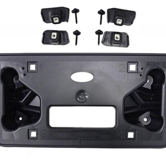 Replacement - Textured Black Front License Plate Bracket with Mounting Hardware