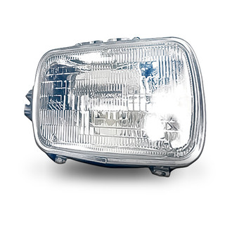 Replacement - Replacement 7x6" Rectangular Chrome Sealed Beam Headlight (Standard Line)