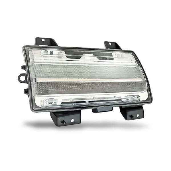Replacement - Passenger Side Chrome LED Turn Signal/Parking Light with LED DRL
