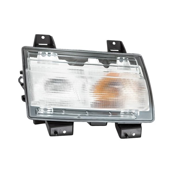 Replacement - Passenger Side Chrome Turn Signal/Parking Light with DRL