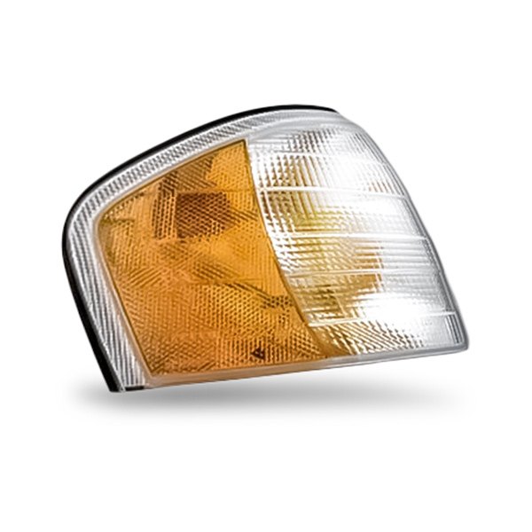 Replacement - Passenger Side Chrome/Amber/Clear Turn Signal/Corner Light with Cornering Light