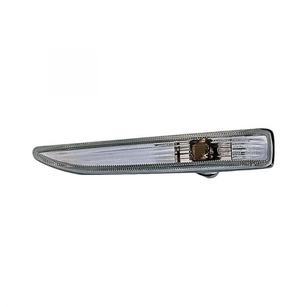 Replacement - Driver Side Chrome Side Marker Light White Turn Indicator