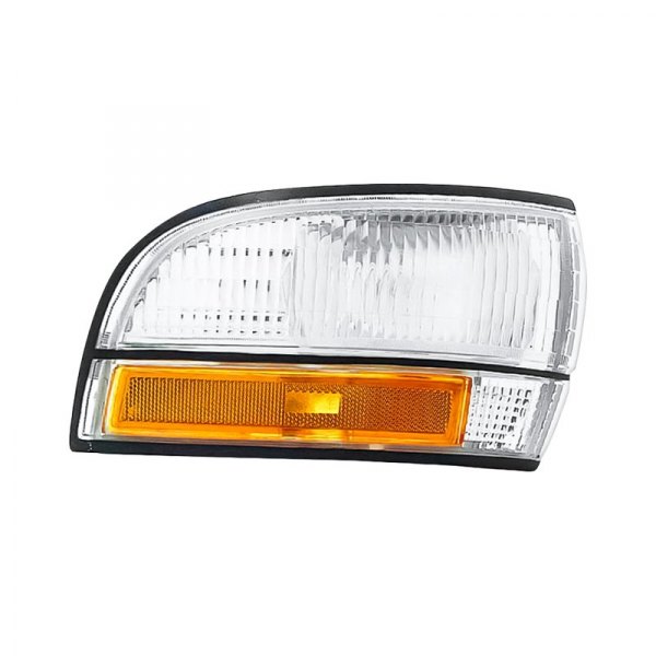 Replacement - Passenger Side Chrome/Amber/Clear Turn Signal/Corner Light without Cornering Light
