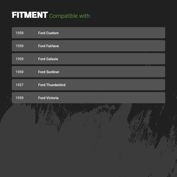 Replacement - Fuel Tank StrapFitment Information