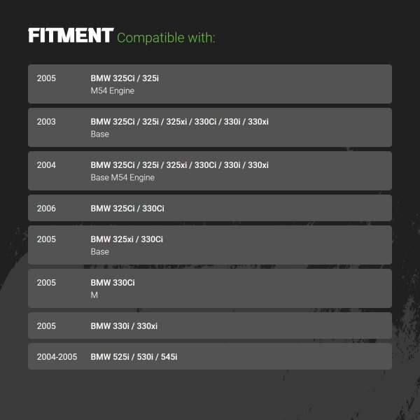 Replacement - Secondary Air Injection Pump Fitment Information