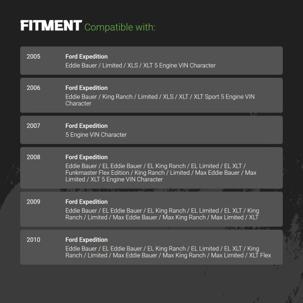 Replacement - Engine Valve Lifter Set Fitment Information