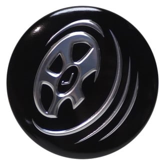 Replacement - Replica Painted Black Wheel Center Cap With Black Jante Logo