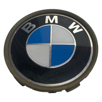 Replacement - Painted Black Wheel Center Cap With BMW Logo
