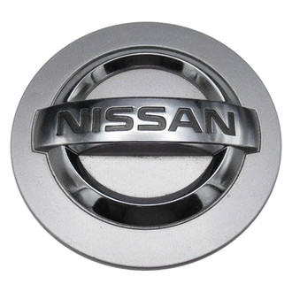 Replacement - Painted Metallic Silver Wheel Center Cap With Chrome Nissan Logo