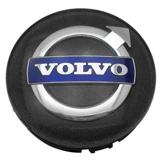 Replacement - Painted Charcoal Wheel Center Cap With Chrome Volvo Logo