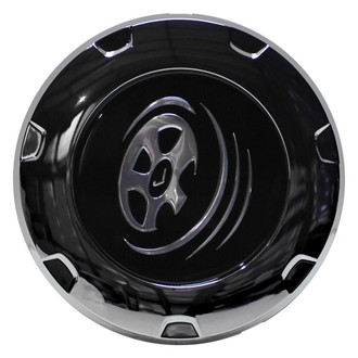 Replacement - Replica Chrome Wheel Center Cap With Rubber Gasket With Black Jante Logo