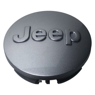 Replacement - Painted Silver Wheel Center Cap With Raised Jeep Logo
