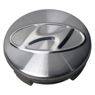 Replacement - Machined Wheel Center Cap With Hyundai Logo