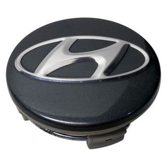 Replacement - Painted Charcoal Wheel Center Cap With Hyundai Logo