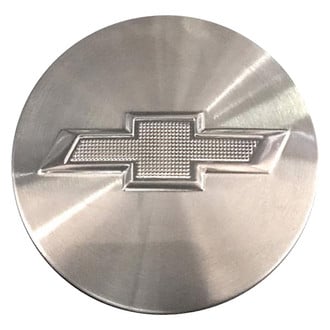Replacement - Machined Wheel Center Cap With Silver Reflective Chevy Logo