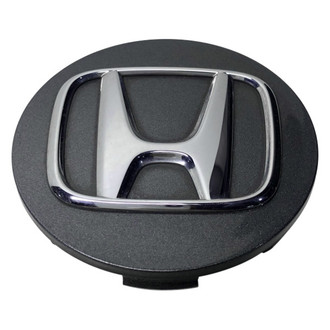 Replacement - Painted Gray Wheel Center Cap With Chrome Honda Logo