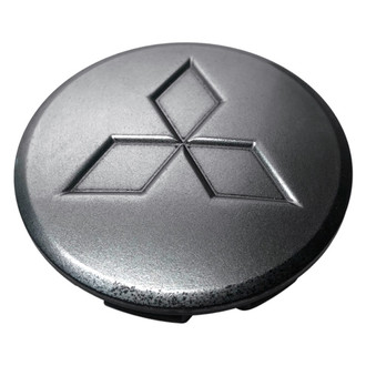 Replacement - Painted Gray Wheel Center Cap With Mitsubishi Logo
