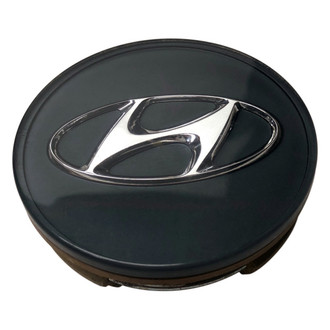 Replacement - Painted Blue Wheel Center Cap With Hyundai Logo