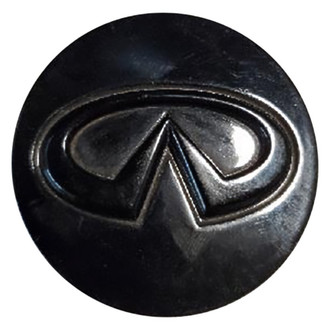 Replacement - Painted Black Wheel Center Cap With Chrome Embossed Infinity Logo