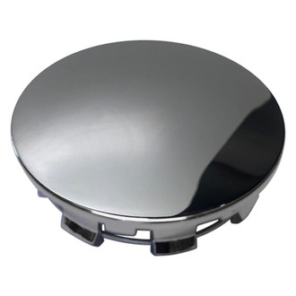 Replacement - Replica Painted Medium Hyper Silver with Chrome Vent Inserts Wheel Center Cap