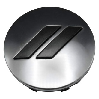 Replacement - Painted Light Hyper Silver Wheel Center Cap With Dodge Racing Stripe Logo