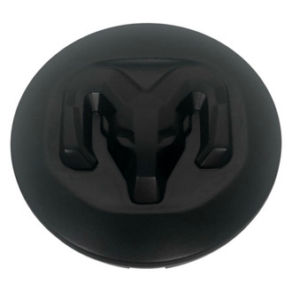 Replacement - Painted Black Wheel Center Cap With Embossed Ram Head Logo In Octagon