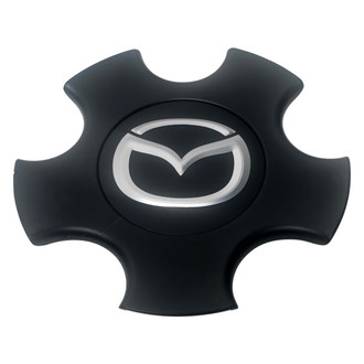 Replacement - Painted Black Wheel Center Cap With Painted Mazda Logo