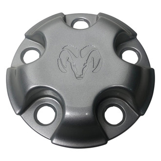 Replacement - Painted Silver Wheel Center Cap With Ram Head Logo