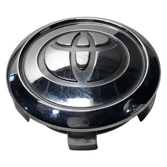 Replacement - Polished Wheel Center Cap With Embedded Toyota Logo