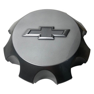 Replacement - Painted Light Hyper Silver Wheel Center Cap With Silver Reflective Bowtie Logo