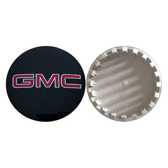 Replacement - Black Wheel Center Cap With Red GMC Logo