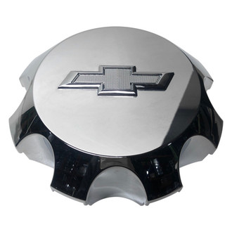 Replacement - Chrome Wheel Center Cap With Silver Reflective Bowtie Logo