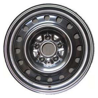 Replacement - 16-Hole Painted Black 17x7.5 Steel Factory Wheel - Replica