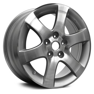 Replacement - 6 I-Spoke Machined Face with Painted Silver Pockets 17x6.5 Alloy Factory Wheel - New