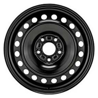 Replacement - 20-Hole Painted Black 16x6.5 Steel Factory Wheel - Replica