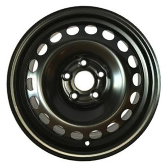 Replacement - 18-Hole Painted Black 15x6 Steel Factory Wheel - Replica