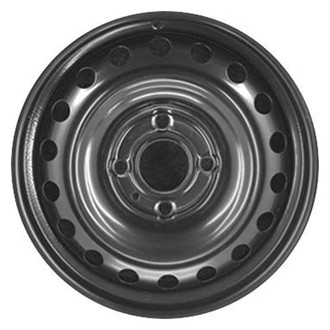 Replacement - 20-Hole Painted Black 15x5.5 Steel Factory Wheel - Replica