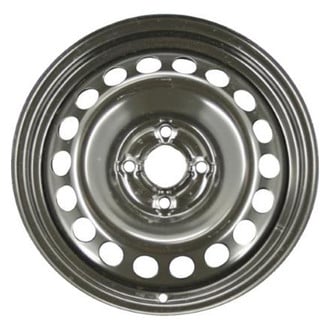 Replacement - 18-Hole Painted Black 15x6 Steel Factory Wheel - Replica