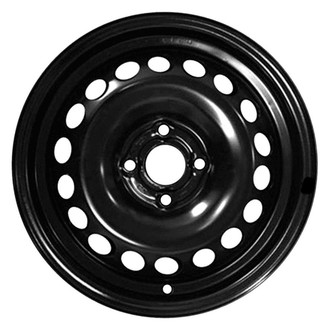 Replacement - 18-Slot Painted Black 15x6 Steel Factory Wheel - Replica
