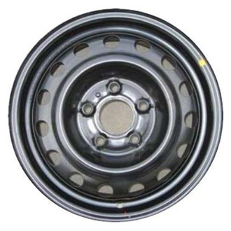 Replacement - 15-Hole Painted Black 15x6 Steel Factory Wheel - Replica