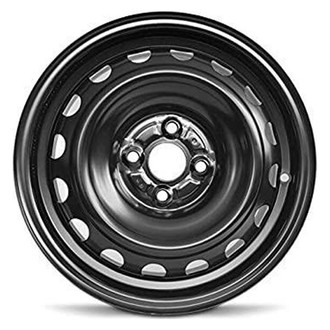 Replacement - 16-Hole Painted Black 15x5 Steel Factory Wheel - Replica