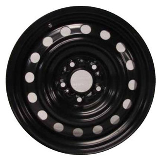 Replacement - 15-Hole Painted Black 16x6.5 Steel Factory Wheel - Replica