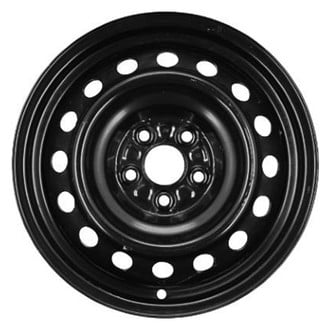 Replacement - 16-Hole Painted Black 15x6 Steel Factory Wheel - Replica