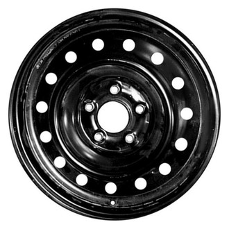Replacement - 15-Hole Painted Black 16x7 Steel Factory Wheel - Replica